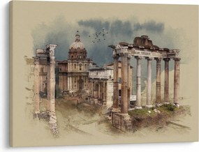 Obraz - Forum Romanum, Rím, Taliansko (70x50 cm)