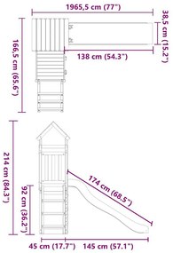 Vonkajšia súprava na hranie drevo douglas