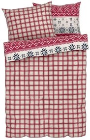 Livarno home Posteľná vianočná bielizeň z mikrovlákna, 200 x 220 cm (červená)  (100396369)