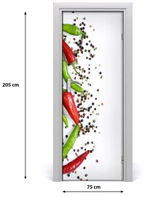 Fototapeta na dvere samolepiace chilli 75x205 cm