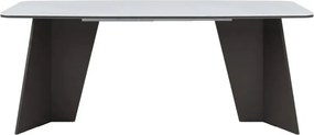 Jídelní rozkládací stůl Monza 156/206 cm černý/mramor
