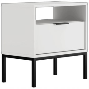 Nočný stolík Austin biely/čierny