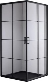 BPS-koupelny Štvorcový sprchový kút BL32B 90x90 čierny/transparent - bez vaničky