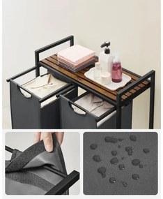 Kôš na bielizeň REX hnedá/sivá