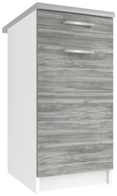Kuchynská skrinka Belini spodná so zásuvkami 40 cm šedý antracit Glamour Wood s pracovnou doskou  TOR SDSZ1-40/1/WT/GW/0/E