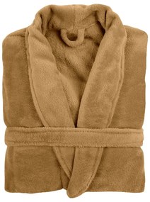 Mikroplyšový župan v horčicovej farbe veľkosť L/XL Cozy – Tiseco Home Studio