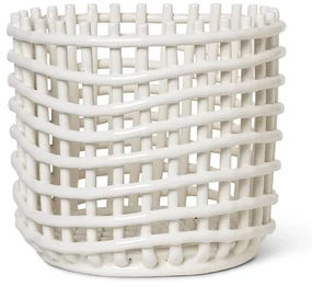 Ferm Living Keramický kôš Off White Large
