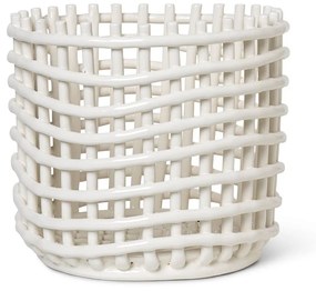 Ferm Living Keramický kôš Off White Large