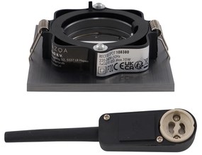 Sada 6 moderných zapustených bodových svetiel Gunmetal GU10 50mm okrúhle naklápacie - Qure