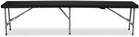 Cateringový set FETA stôl 180 cm + 2 lavice čierna