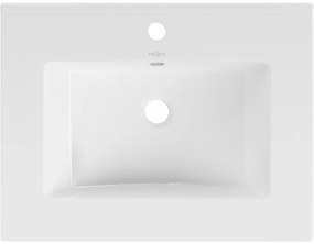Mexen Atena, umývadlo na zapustenie do dosky 61 x 46 cm, biela, 25016000