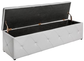 Dizajnová lavica Spectacular 140 cm biela koženka