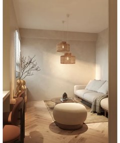 MAXLIGHT P0587 - Luster na lanku RAFFLE 1xE27/15W/230V pr. 40 cm hnedá