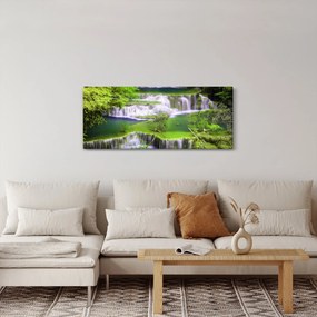 Obrázok - Vodopády Huay Mae Khamin, Kanchanaburi, Thajsko (120x50 cm)