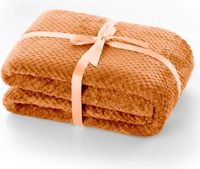 Tmavooranžová deka z mikrovlákna DecoKing Henry, 220 x 240 cm