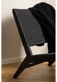 Čierne kreslo s výpletom Carson – Actona