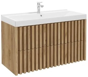 Kúpeľňová skrinka s umývadlom SAT Delano 100x56x46 cm dub mat DELANO100ZDUM, 1 ks