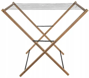 Erga Aurora Line, drevený vešiak na sušenie bielizne 95x62,5x90 cm na postavenie, hnedá-čierna, ERG-SEP-1003SEPSULUNA