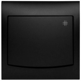 Vypínač krížový čierny mat LP-4V