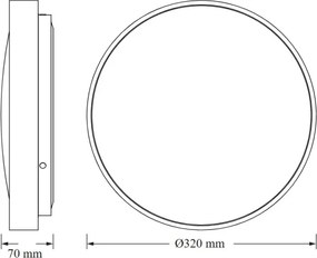 Osram - LED stropné svietidlo CEILING LUXO LED/18W/230V, priemer 32 cm, zlaté