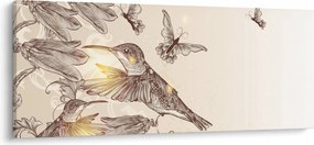 Obraz - Kolibríky (120x50 cm)