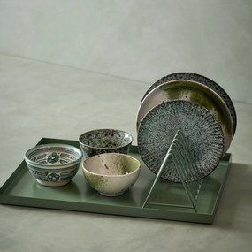 MADAM STOLTZ Kovový odkvapávač na riad Green minimalist