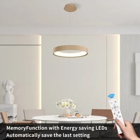 Brilagi - LED stmievateľný luster na lanku FALCON MODERN LED/30W/230V 40 cm béžový + diaľkové ovládanie