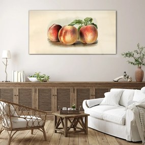 Obraz na skle Broskyňové ovocné listy