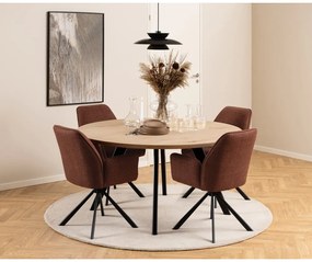 Čalúnené jedálenské kreslá v súprave s podrúčkami 2 ks v tehlovej farbe Glenda – Actona