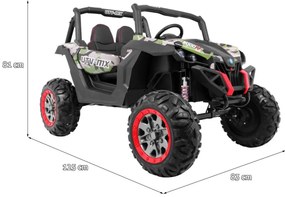 RAMIZ ELEKTRICKÁ AUTÍČKO JEEP UTV - XMX - CAMO- 4X4 - 4x45W - 2 x 12V/7Ah - 2023