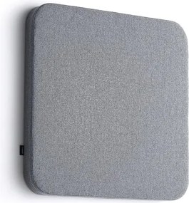 Akustický panel POLY, s oblými rohami, 600x600x56 mm, nástenný, svetlošedá