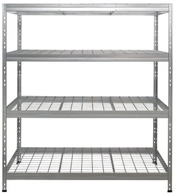 RIVET regál s drôtenou policou,180x150x60cm, 4 police, 400 kg na policu, zinok
