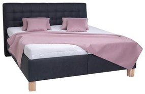 Čalúnená posteľ VIOLET 160x200 cm s matracom a úložným priestorom, antracitová 8590828932420