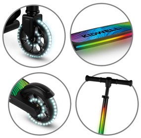 Kidwell Skladacia detská kolobežka MIDO s LED osvetlením, 120 mm kolesá, ABEC-7