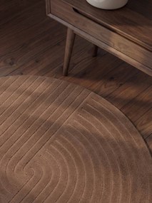 Vikosa, Kusový koberec Vikosa Arcura 106300 Brown kruh, 150x150 (priemer) kruh, hnedá, obývacia izba