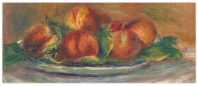 Obraz - Auguste Renoir, Peaches on a  Plate, reprodukcia (120x50 cm)