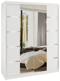 Šatníková skriňa SERENITY 133 cm biely mat ME SERENITY SZP6/0/W/W/0/HIAL