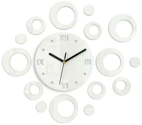 Moderné nástenné hodiny RINGS WHITE HMCNH008-white