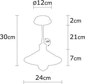Stropné svietidlo v bronzovej farbe s kovovým tienidlom ø 24 cm Berceste – Opviq lights