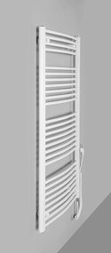 Aqualine Aqualine, ORBIT-E elektrické vykurovacie teleso, oblé, 600x1320 mm, 600W, biela, ILEO36T