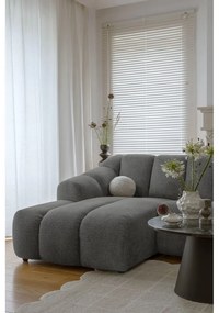 Sivá rohová pohovka (ľavý roh/s leňoškou) Shell – Miuform