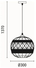 Luster na lanku 1xE27/15W/230V béžová