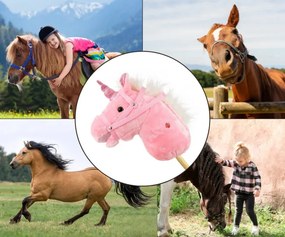 Kôň na palici Milly Mally ružový
