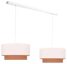 Duolla - Luster na lanku BOHO 2xE27/15W/230V béžová/hnedá