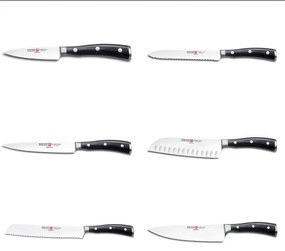 Wüsthof - Sada kuchynských nožov v stojane CLASSIC IKON 7 ks jaseň/čierna