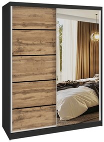 Šatníková skriňa SERENITY 133 cm dub wotan mat MBP SERENITY SZP6/0/B/DW/0/HIAL