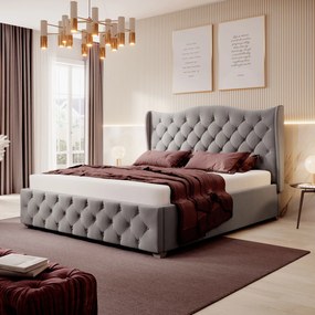 PROXIMA.store - Luxusná čalúnená posteľ BOLONIA FARBA: tmavosivá, ROZMER: 180 x 200 cm