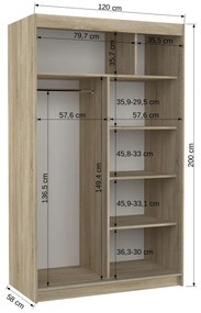 Šatníková skriňa. Vlastná spoľahlivá doprava až k Vám domov. 1058025