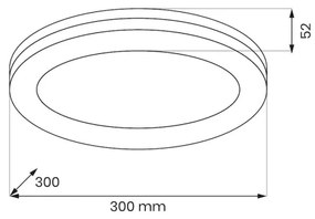 LED stropné svietidlo do kúpeľne MARLON LED/36W/230V pr. 30 cm IP54 biela
