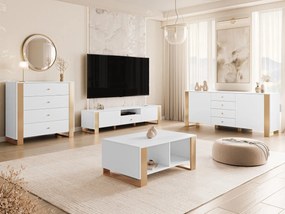 Zostava nábytku do obývacej izby Nalker I, Farby: biela